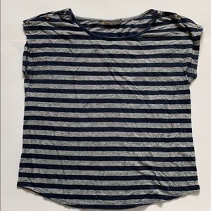 The Limited Blue & Grey Stripped Shirt